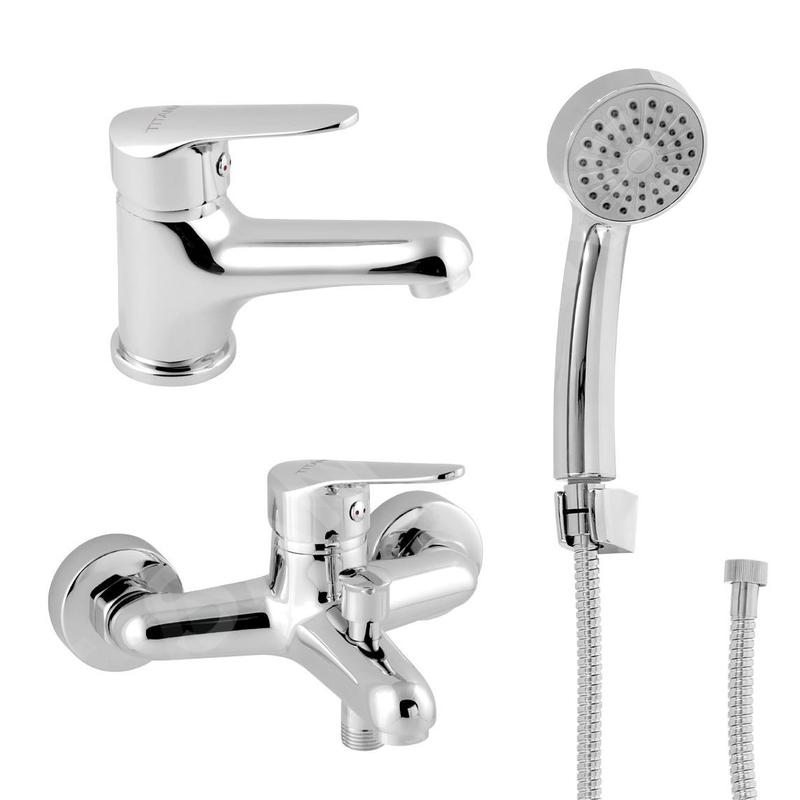 Novaservis Titania Iris New - Mélangeur bain et lavabo avec accessoires, chrome SADA94420