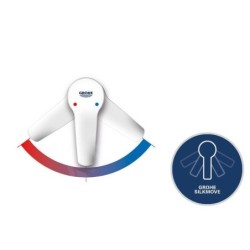 Grohe Plus - Mitigeur de lavabo L avec garniture de vidage Push-Open, chrome 23873003