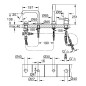 Grohe Essence - Mitigeur pour montage sur bord de baignoire, installation 4 trous, supersteel 19578DC1