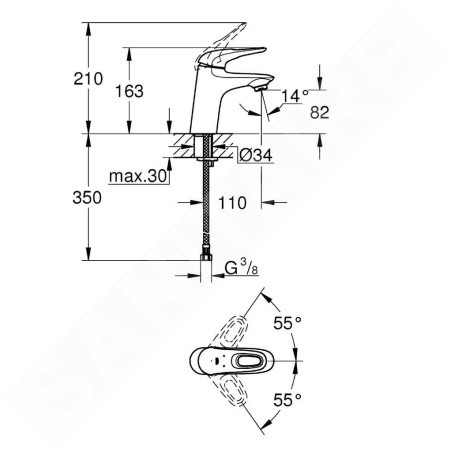 Grohe Eurostyle - Mitigeur de lavabo S, chrome 32468003