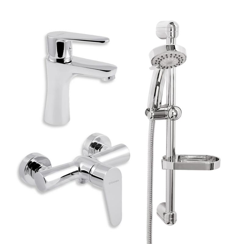 Novaservis Titania Fresh - Set de mitigeur de lavabo et de baignoire avec accessoires, chrome SADA96061 Novaservis Titania Fresh - Set de mitigeur de lavabo et de baignoire avec accessoires, chrome SADA96061
