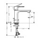 Hansgrohe Rebris E - Mitigeur de lavabo avec vidage, CoolStart, chrome 72559000