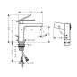 Hansgrohe Tecturis E - Mitigeur de lavabo avec vidage, CoolStart, EcoSmart, chrome 73014000