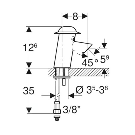 Geberit Bambini - Mitigeur lavabo électronique, enfant, alimentation secteur, multicolore 577660000