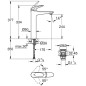 Grohe Wave - Mitigeur de lavabo avec vidage Push-Open, chrome 23585001