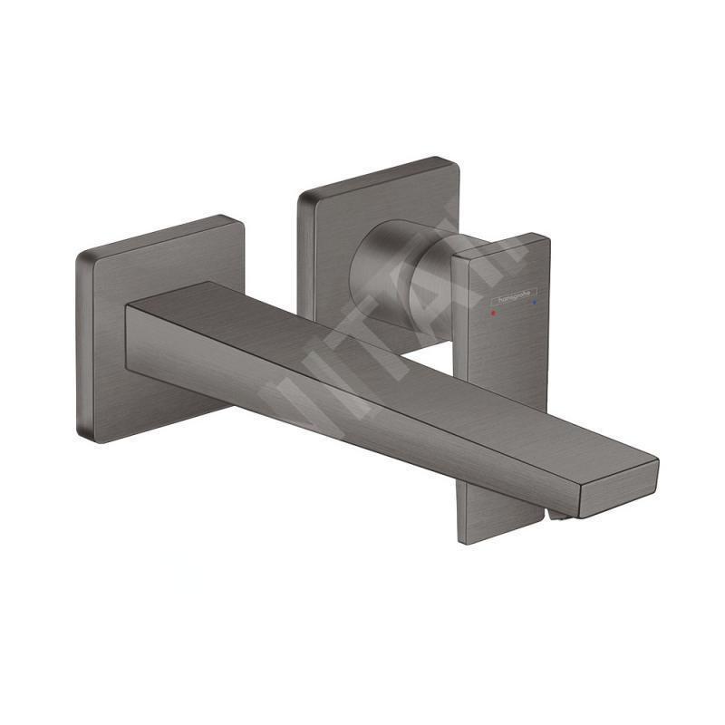 Hansgrohe Metropol - Mitigeur de lavabo encastré, 2 trous, noir chromé brossé 32526340
