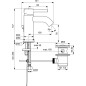Ideal Standard CeraLine - Mitigeur de lavabo avec vidage, noir BC193XG