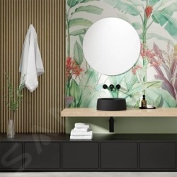 Steinberg 250 - Mitigeur de lavabo encastré, installation 3 trous, avec corps, noir mat 250 1902 S