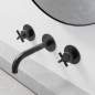 Steinberg 250 - Mitigeur de lavabo encastré, installation 3 trous, avec corps, noir mat 250 1902 S