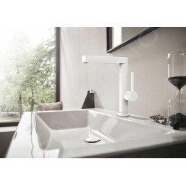 Hansgrohe Finoris - Mitigeur de lavabo 230, avec vidage Push-Open et bec rotatif, blanc mat 76060700