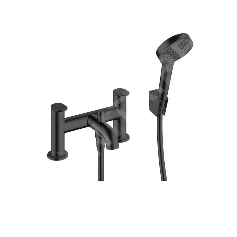 Hansgrohe Vernis Blend - Mitigeur sur le bord de baignoire avec accessoires, installation 2 trous, noir mat 71461670 Hansgrohe Vernis Blend - Mitigeur sur le bord de baignoire avec accessoires, installation 2 trous, noir mat 71461670