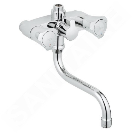 Grohe Costa L - Mélangeur polyvalent de baignoire, entraxe 120 mm, chrome 26781001