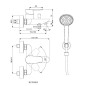 Ideal Standard Cerafine O - Mitigeur de baignoire avec accessoires, Noir BC706XG
