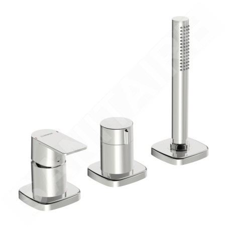 Hansa Stela - Mitigeur 3 trous pour bord de baignoire, chrome 57319473