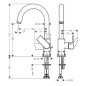Hansgrohe Vernis Shape - Mitigeur de lavabo avec vidage et bec rotatif, EcoSmart, chrome 71564000