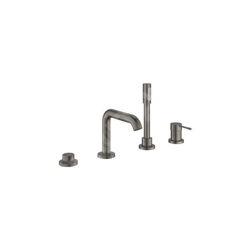 Grohe Essence - Mitigeur de baignoire, installation 4 trous, graphite foncé brossé 19578AL1