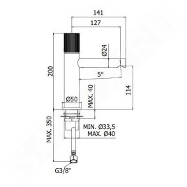 Paffoni Jo - Mitigeur de lavabo, noir mat JO071NO