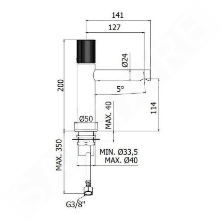 Paffoni Jo - Mitigeur de lavabo, noir mat JO071NO