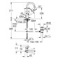 Grohe QuickFix Start - Mitigeur de lavabo avec vidage, chrome 24203002