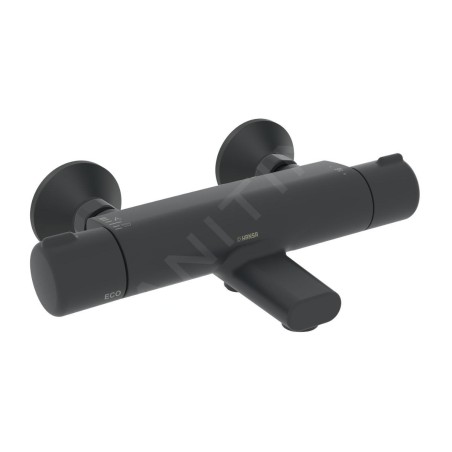 Hansa Micra - Mitigeur de baignoire thermostatique, Thermo Cool, noir mat 5816217133