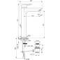 Ideal Standard Tesi - Mitigeur de lavabo avec garniture de vidage, chrome A6573AA