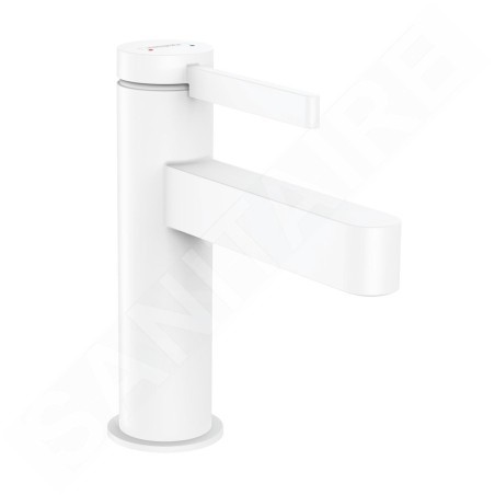 Hansgrohe Finoris - Mitigeur de lavabo 110, Push-Open, EcoSmart, blanc mat 76023700
