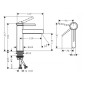 Hansgrohe Finoris - Mitigeur de lavabo 110, avec Push-Open, CoolStart, EcoSmart, blanc mat 76024700