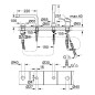 Grohe Concetto - Mitigeur au bord de baignoire, installation 4 trous, chrome 19576002