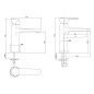 Cersanit Inverto - Mitigeur de lavabo, chrome S951-300