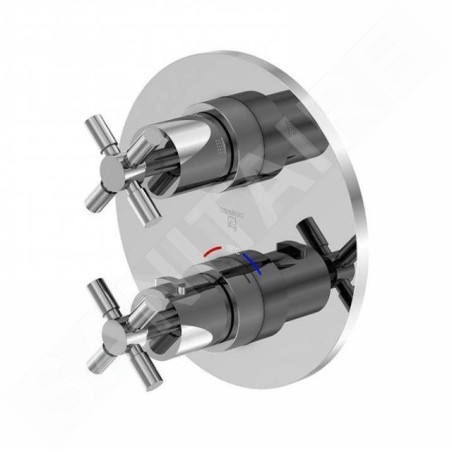 Steinberg 250 - Mitigeur thermostatique encastré pour 2 appareils, chrome 250 4133 3