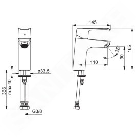Hansa Care - Mitigeur de lavabo, chrome 46022286