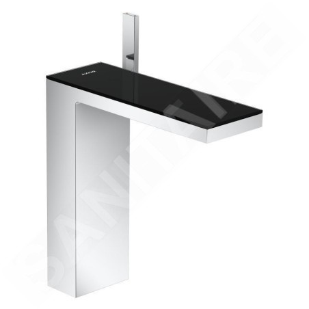 Axor MyEdition - Mitigeur de lavabo, avec garniture de vidage Push-Open, chrome/verre noir 47020600