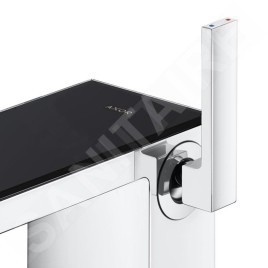 Axor MyEdition - Mitigeur de lavabo, avec garniture de vidage Push-Open, chrome/verre noir 47020600