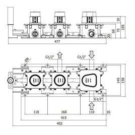 Paffoni Modular Box - Corps de base encastré pour mitigeurs thermostatiques MDBOX000