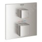 Grohe Grohtherm Cube - Mitigeur thermostatique encastré pour 2 sorties, supersteel 24154DC0
