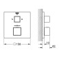 Grohe Grohtherm Cube - Mitigeur thermostatique encastré pour 2 sorties, supersteel 24154DC0