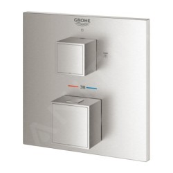Grohe Grohtherm Cube - Mitigeur thermostatique encastré pour 2 sorties, supersteel 24154DC0