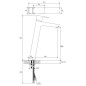 Ravak 10° Free - Mitigeur de lavabo TD F 015.20, noir X070151 Ravak 10° Free - Mitigeur de lavabo TD F 015.20, noir X070151