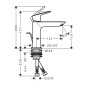Hansgrohe Logis - Mitigeur de lavabo avec vidage, EcoSmart, noir mat 71251670