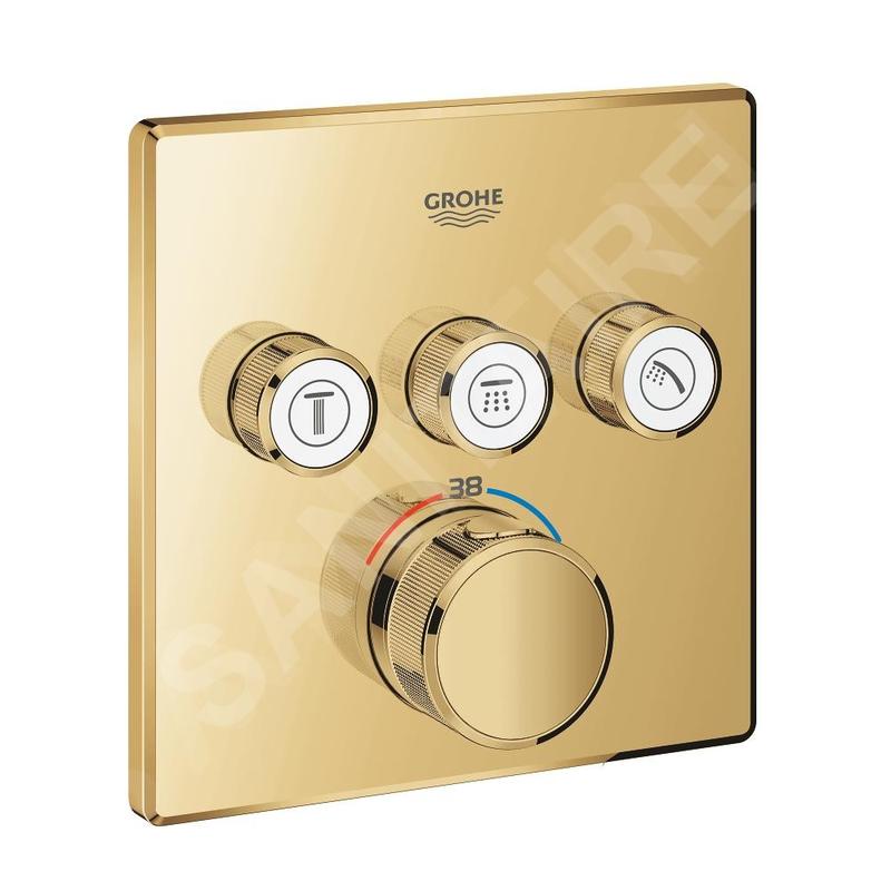 Grohe Grohtherm SmartControl - Mitigeur thermostatique encastré, 3 sorties, Cool Sunrise 29126GL0 Grohe Grohtherm SmartControl - Mitigeur thermostatique encastré, 3 sorties, Cool Sunrise 29126GL0