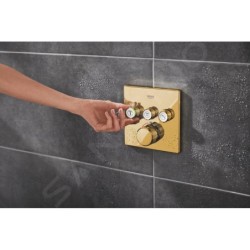 Grohe Grohtherm SmartControl - Mitigeur thermostatique encastré, 3 sorties, Cool Sunrise 29126GL0