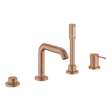 Grohe Essence - Combiné quatre trous pour plage de baignoire, Warm Sunset brossé 19578DL1