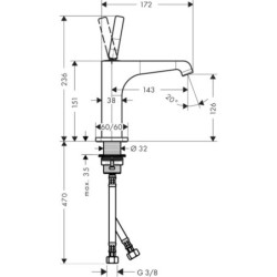 Axor Citterio E - Mitigeur de lavabo 36101000