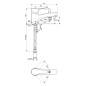 Ideal Standard Alpha - Mitigeur de baignoire, à colonne, chrome BC655AA