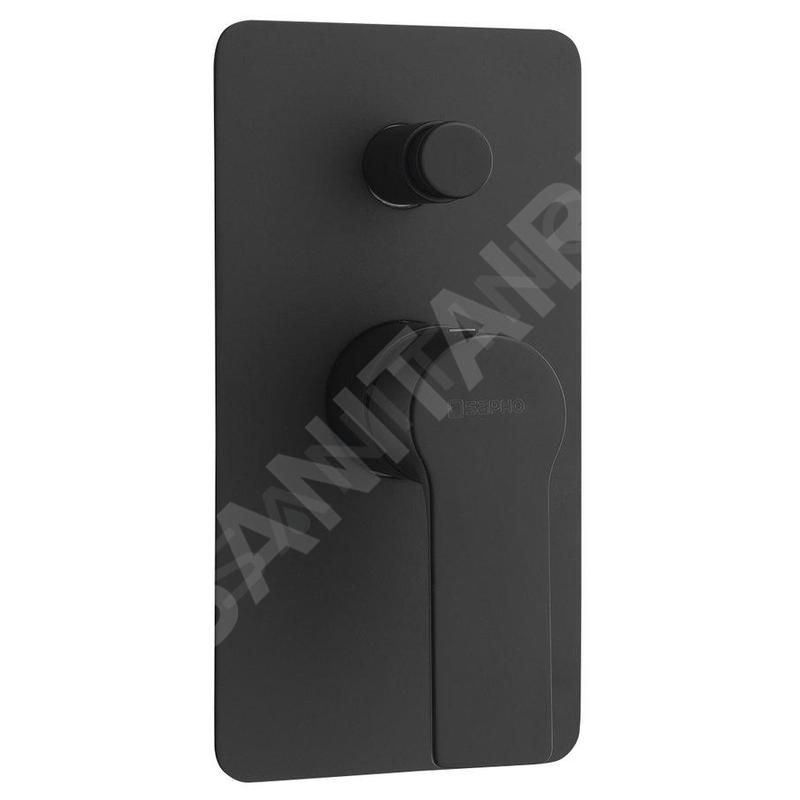 Sapho Pax - Mitigeur encastré 2 sorties, avec corps d’encastrement, noir mat XA42/15