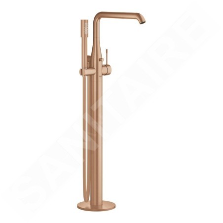 Grohe Essence - Mitigeur de baignoire à monter au sol, Warm Sunset brossé 23491DL1