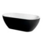 REDUTA Cast Marble Bain de qualité 150x75x46cm, Noir/Blanc