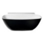 NIGRA Cast Marble Freestanding Bath 158x80x45cm, Noir/Blanc
