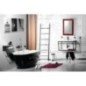 NIGRA Cast Marble Freestanding Bath 158x80x45cm, Noir/Blanc