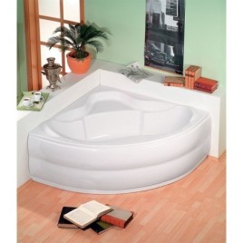 Salle de bain de coin SIMONA 150x150x44cm, Blanc